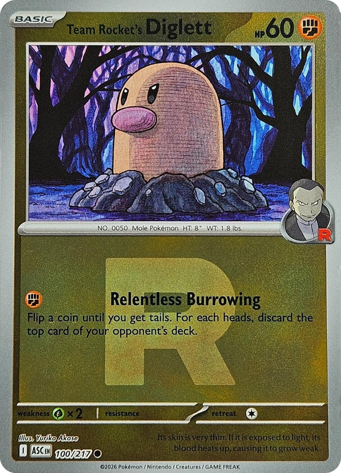 Image for Team Rocket's Diglett (Team Rocket) (100/217) (ME: Ascended Heroes) - Pokemon