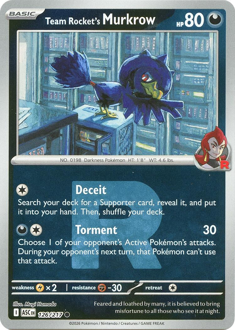 Team Rocket's Murkrow (Team Rocket) (126/217) (ME: Ascended Heroes)