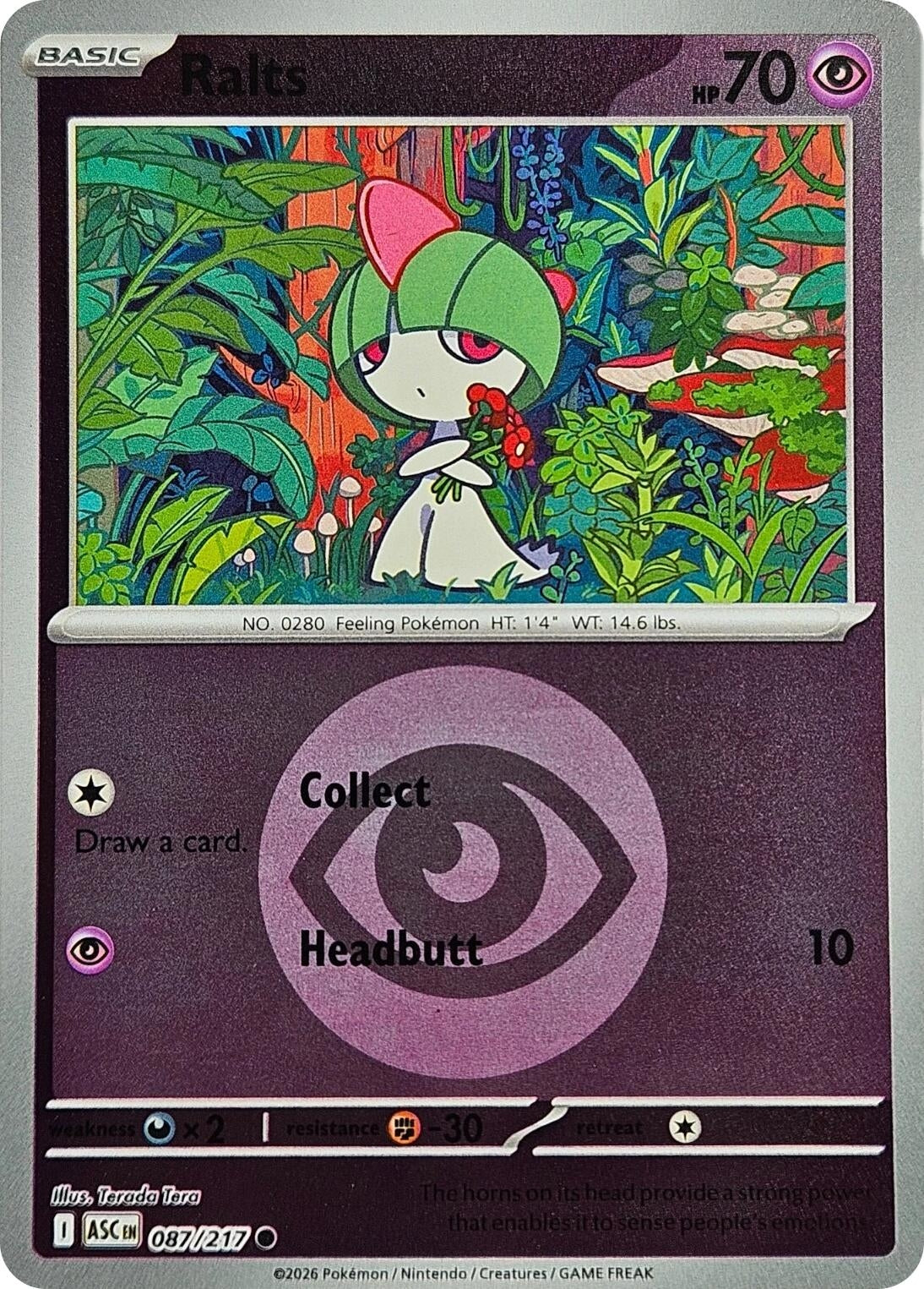 Image for Ralts (Energy Symbol Pattern) (087/217) (ME: Ascended Heroes) - Pokemon