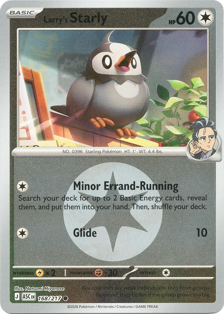 Image for Larry's Starly (Energy Symbol Pattern) (168/217) (ME: Ascended Heroes) - Pokemon