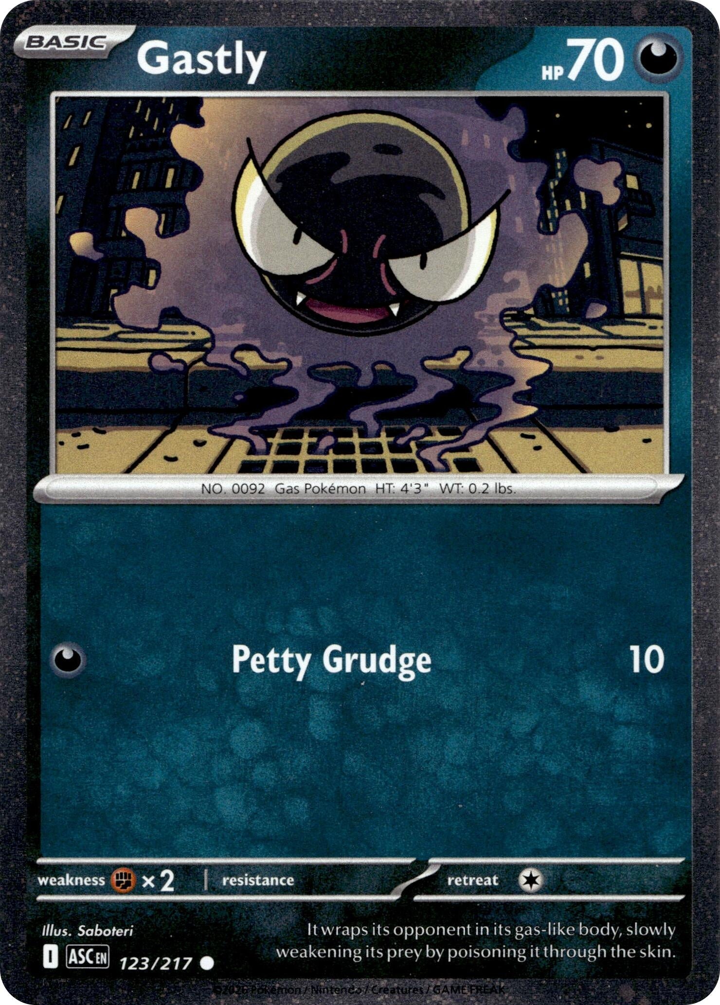 Gastly - 123/217 (Cosmos Holo) (123/217) (Miscellaneous Cards & Products)