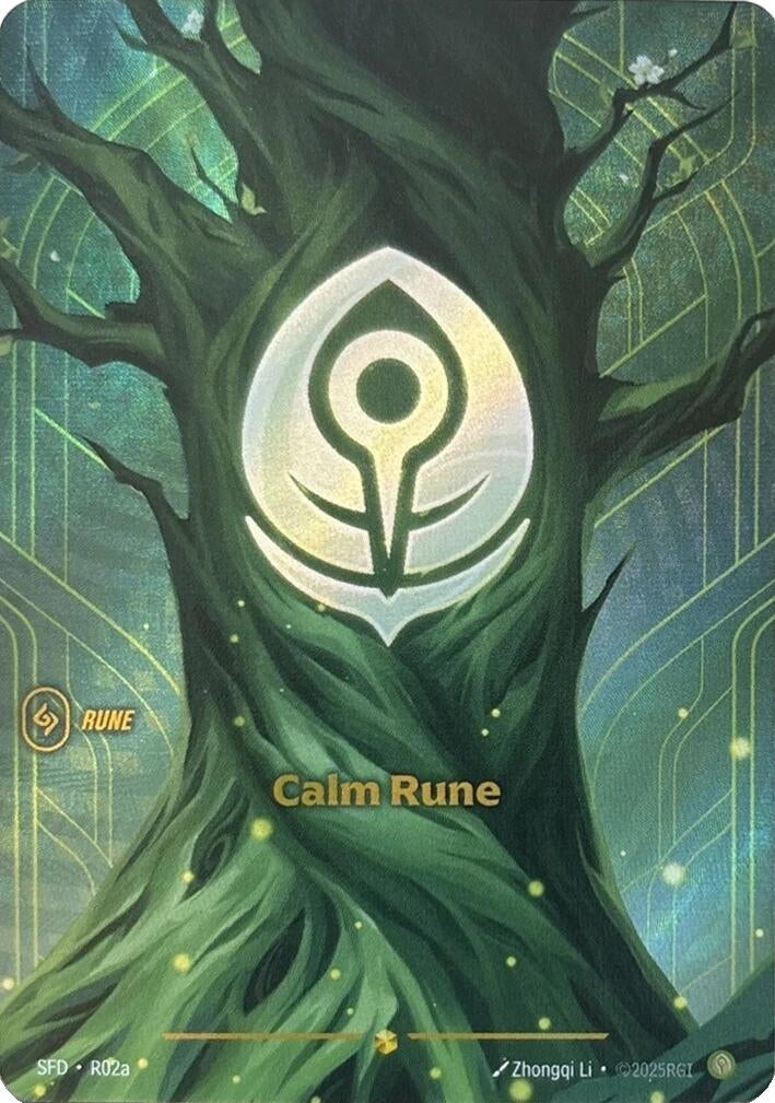 Image for Calm Rune (Alternate Art) (R02a) (Spiritforged) - Riftbound: League of Legends Trading Card Game