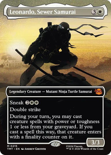 Image for Leonardo, Sewer Samurai (Borderless) (215) (Teenage Mutant Ninja Turtles) - Magic: The Gathering