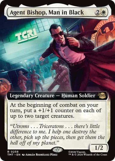 Image for Agent Bishop, Man in Black (Extended Art) (258) (Teenage Mutant Ninja Turtles) - Magic: The Gathering