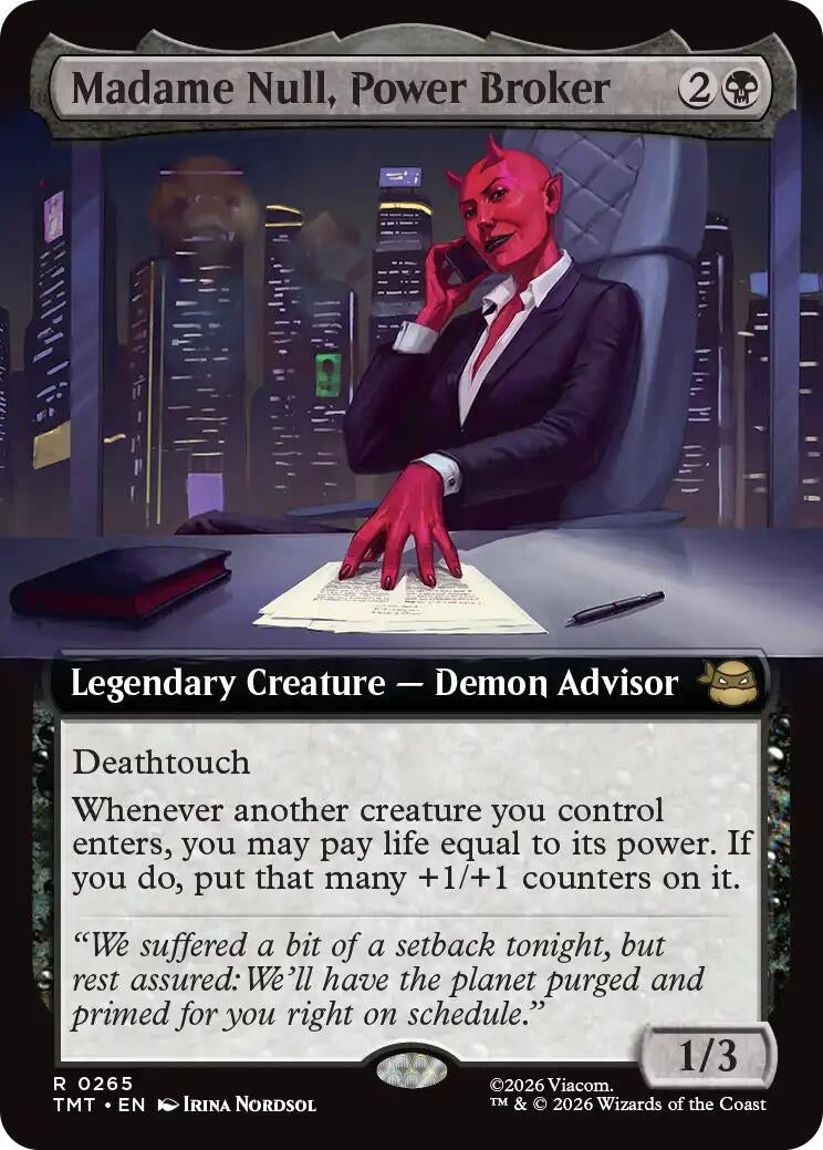Image for Madame Null, Power Broker (Extended Art) (265) (Teenage Mutant Ninja Turtles) - Magic: The Gathering