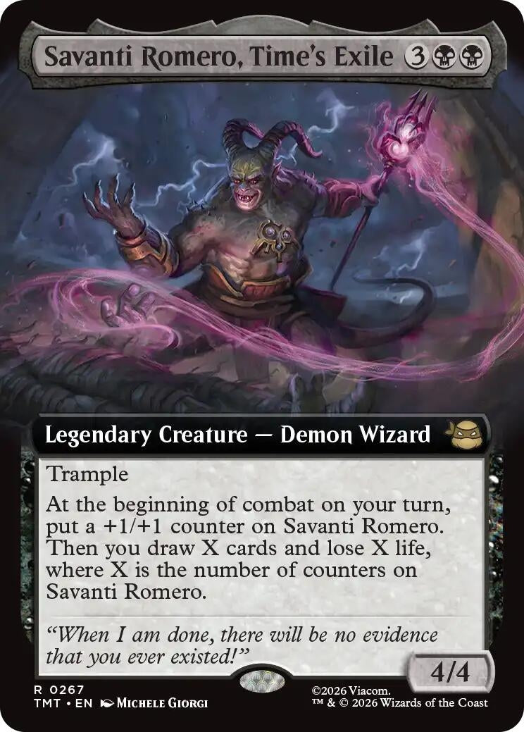 Image for Savanti Romero, Time's Exile (Extended Art) (267) (Teenage Mutant Ninja Turtles) - Magic: The Gathering