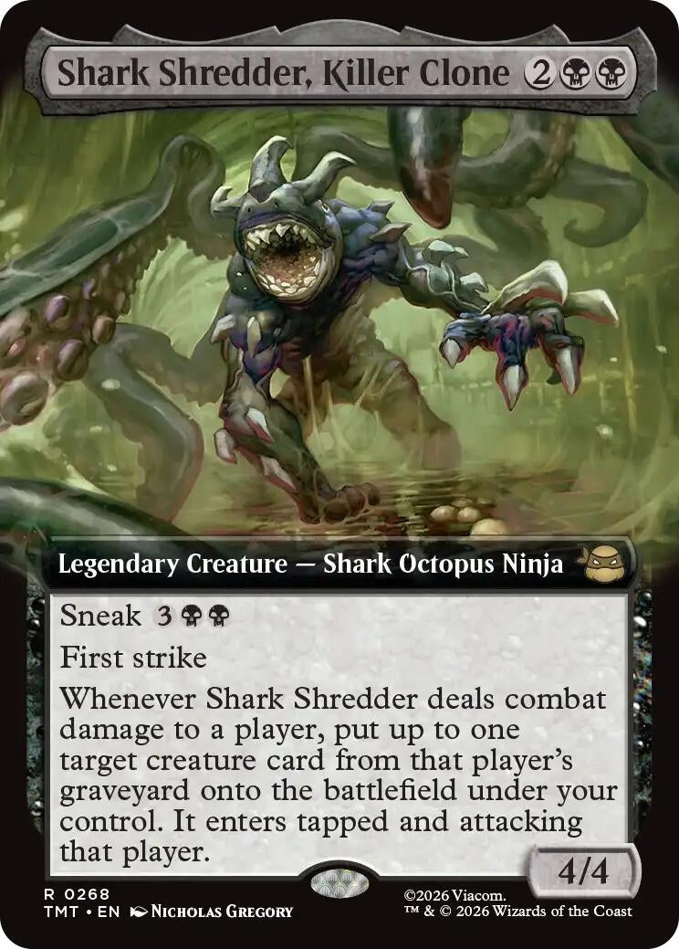 Image for Shark Shredder, Killer Clone (Extended Art) (268) (Teenage Mutant Ninja Turtles) - Magic: The Gathering
