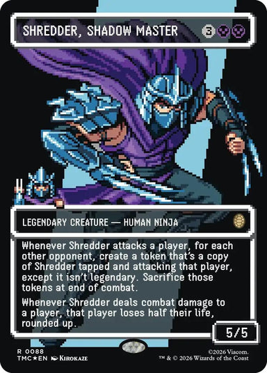 Image for Shredder, Shadow Master (Borderless) (Surge Foil) (88) (Teenage Mutant Ninja Turtles) - Magic: The Gathering