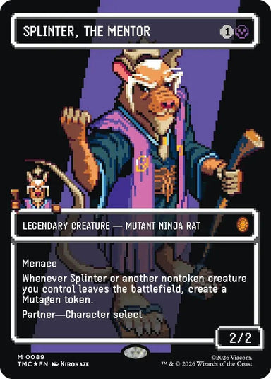 Image for Splinter, the Mentor (0089) (Borderless) (Surge Foil) (89) (Teenage Mutant Ninja Turtles) - Magic: The Gathering