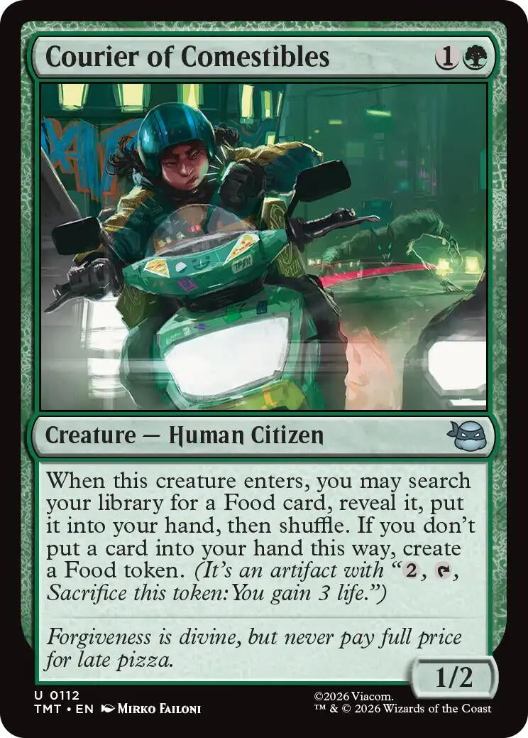 Image for Courier of Comestibles (112) (Teenage Mutant Ninja Turtles) - Magic: The Gathering