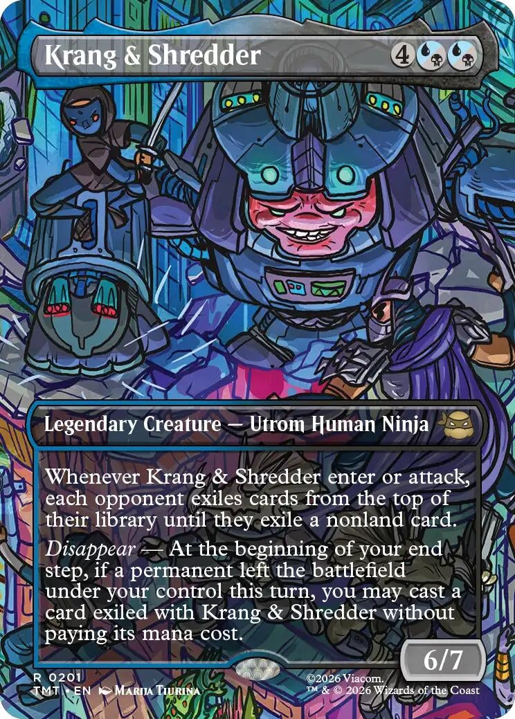 Image for Krang & Shredder (Borderless) (201) (Teenage Mutant Ninja Turtles) - Magic: The Gathering