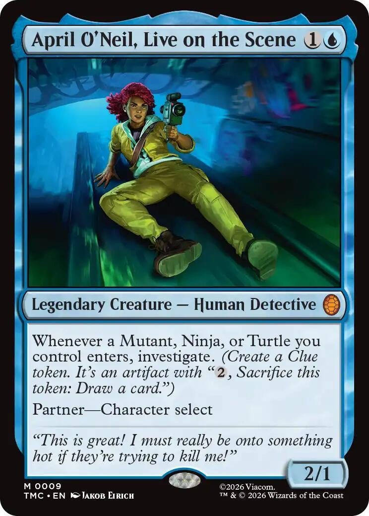 Image for April O'Neil, Live on the Scene (9) (Teenage Mutant Ninja Turtles) - Magic: The Gathering