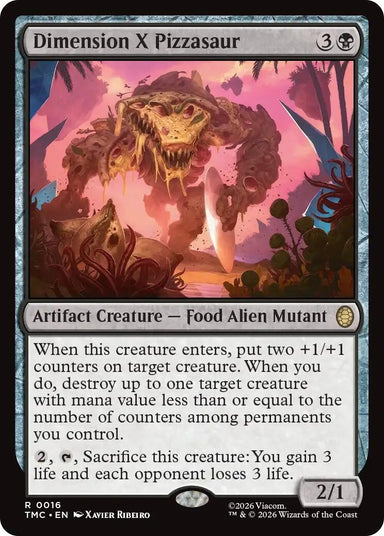 Image for Dimension X Pizzasaur (16) (Teenage Mutant Ninja Turtles) - Magic: The Gathering