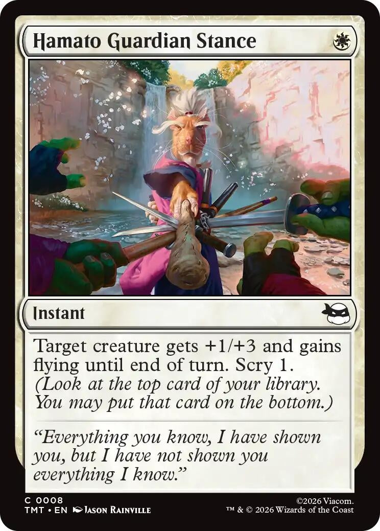 Image for Hamato Guardian Stance (8) (Teenage Mutant Ninja Turtles) - Magic: The Gathering