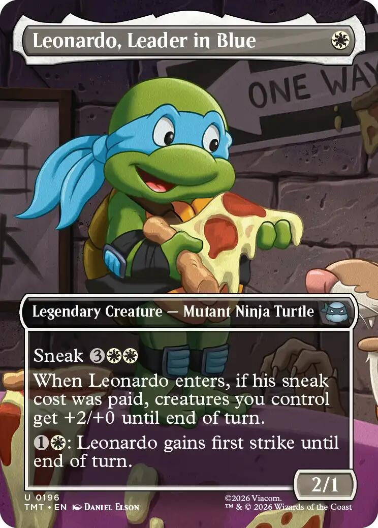 Image for Leonardo, Leader in Blue (Borderless) (196) (Teenage Mutant Ninja Turtles) - Magic: The Gathering