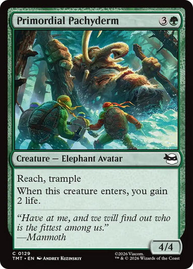 Image for Primordial Pachyderm (129) (Teenage Mutant Ninja Turtles) - Magic: The Gathering