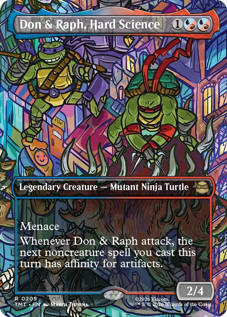 Image for Don & Raph, Hard Science (Borderless) (205) (Teenage Mutant Ninja Turtles) - Magic: The Gathering