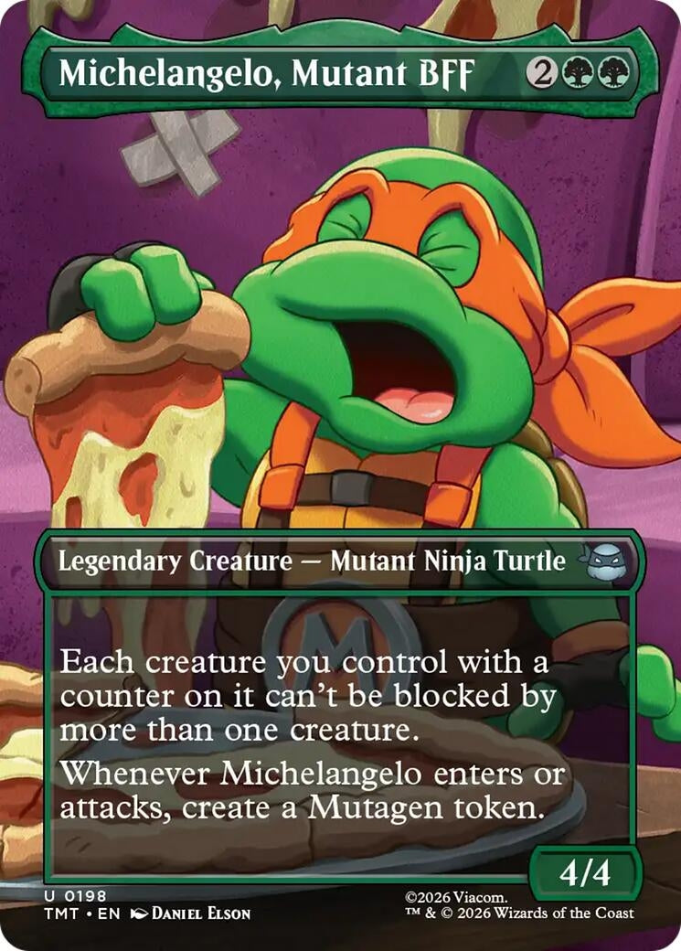 Image for Michelangelo, Mutant BFF (Borderless) (198) (Teenage Mutant Ninja Turtles) - Magic: The Gathering