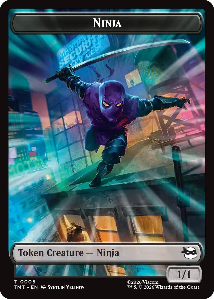 Image for Ninja // Food Double-Sided Token (5 // 8) (Teenage Mutant Ninja Turtles) - Magic: The Gathering