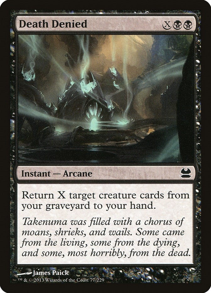 Image for Death Denied (77) (Modern Masters) - Magic: The Gathering