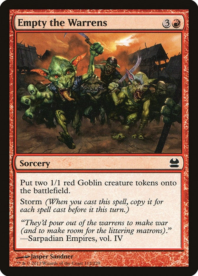 Image for Empty the Warrens (112) (Modern Masters) - Magic: The Gathering