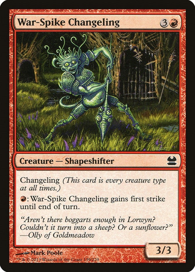 Image for War-Spike Changeling (139) (Modern Masters) - Magic: The Gathering