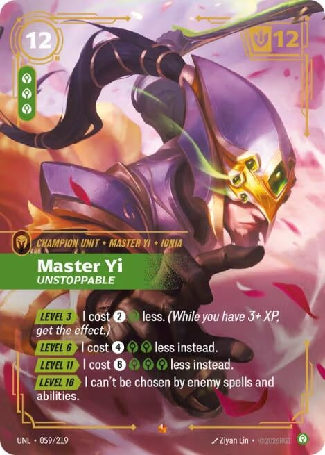 Image for Master Yi - Unstoppable (059/219) (Unleashed) - Riftbound: League of Legends Trading Card Game