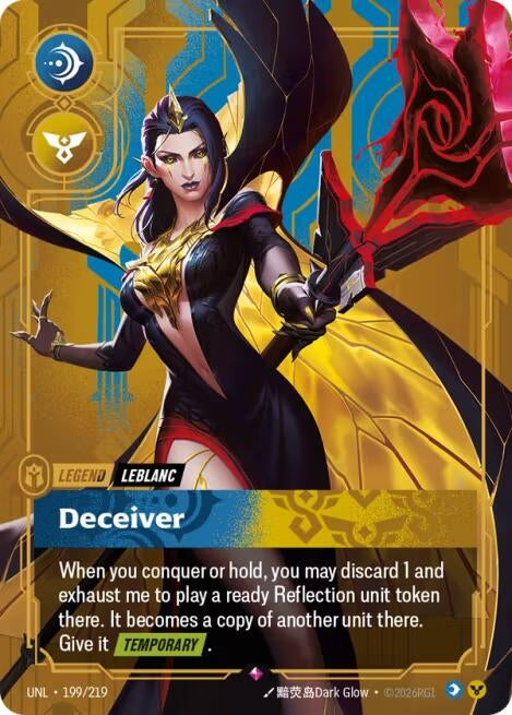 Image for LeBlanc - Deceiver (199/219) (Unleashed) - Riftbound: League of Legends Trading Card Game