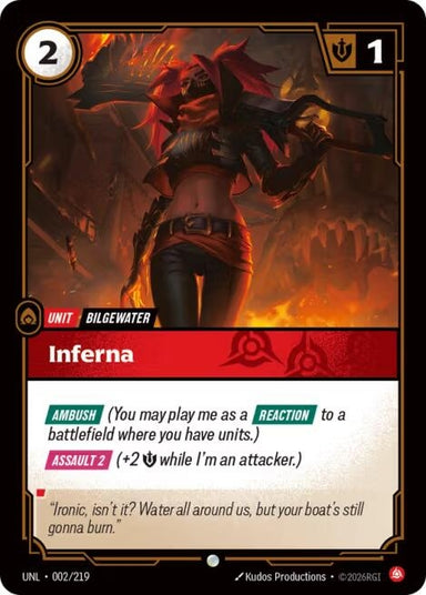 Image for Inferna (002/219) (Unleashed) - Riftbound: League of Legends Trading Card Game