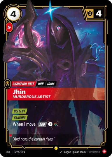 Image for Jhin - Murderous Artist (Alternate Art) (022a/219) (Unleashed) - Riftbound: League of Legends Trading Card Game
