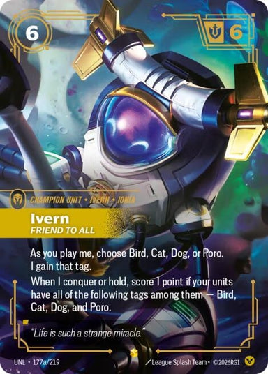 Image for Ivern - Friend to All (Alternate Art) (177a/219) (Unleashed) - Riftbound: League of Legends Trading Card Game