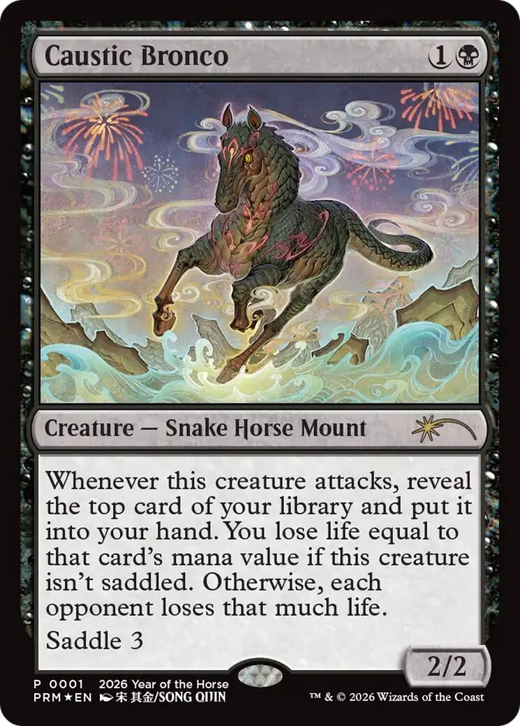 Image for Caustic Bronco (Year of the Horse 2026) (1) (Standard Showdown Promos) (SSP) - Magic: The Gathering