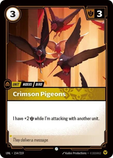 Image for Crimson Pigeons (154/219) (Unleashed) - Riftbound: League of Legends Trading Card Game