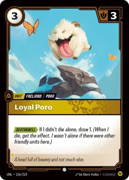 Image for Loyal Poro (156/219) (Unleashed) - Riftbound: League of Legends Trading Card Game