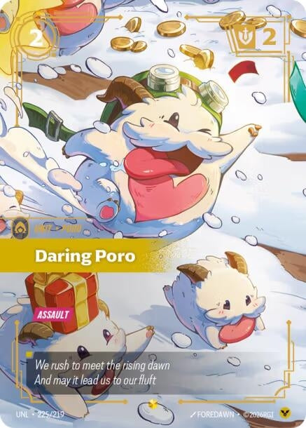 Image for Daring Poro (Overnumbered) (225/219) (Unleashed) - Riftbound: League of Legends Trading Card Game