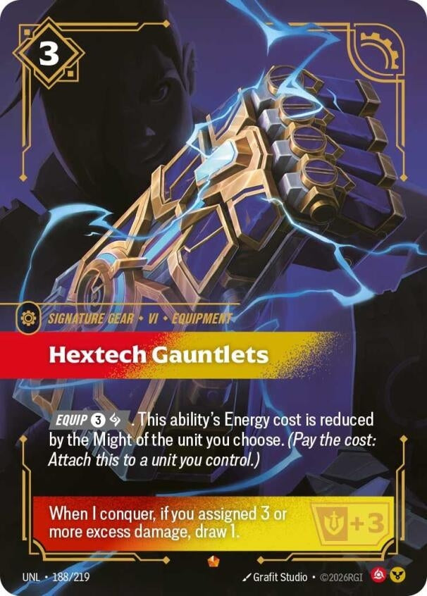 Image for Hextech Gauntlets (188/219) (Unleashed) - Riftbound: League of Legends Trading Card Game