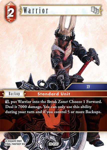 Image for Warrior (28-012C) (Dreamlike Oceans) - Final Fantasy TCG