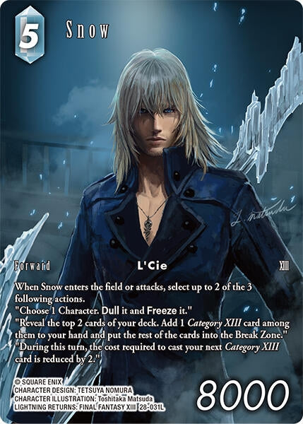 Image for Snow (Full Art) (28-031L) (Dreamlike Oceans) - Final Fantasy TCG
