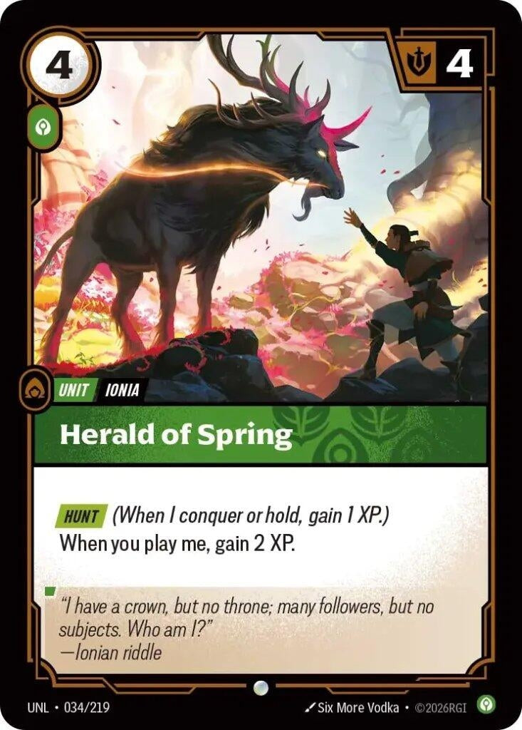 Image for Herald of Spring (034/219) (Unleashed) - Riftbound: League of Legends Trading Card Game