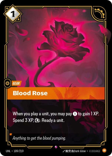 Image for Blood Rose (109/219) (Unleashed) - Riftbound: League of Legends Trading Card Game