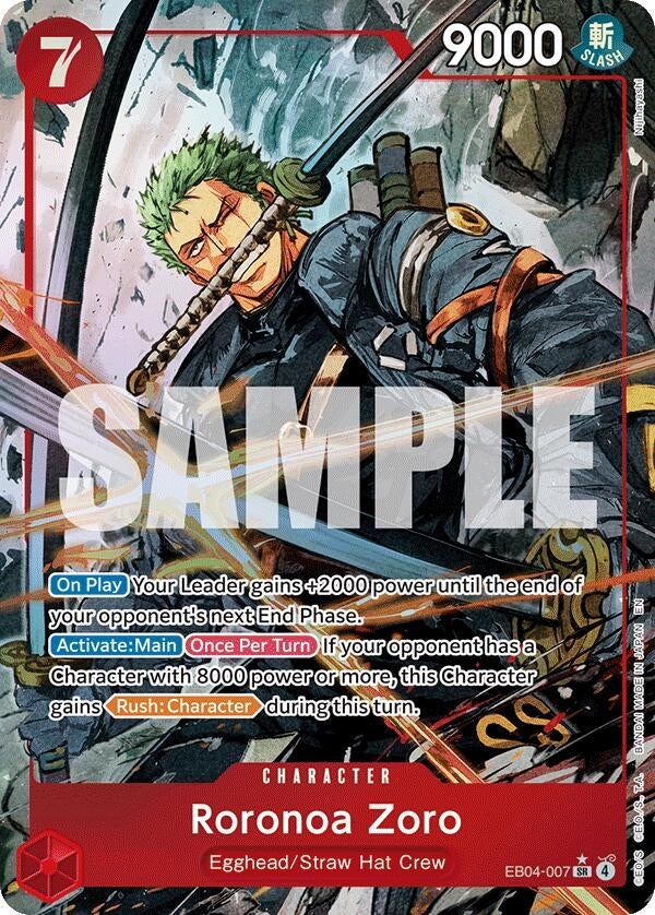 Roronoa Zoro (EB04-007) (Alternate Art) (EB04-007) (Adventure on Kami's Island)