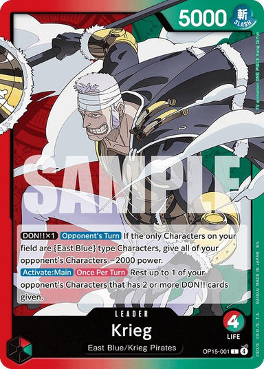 Image for Krieg (OP15-001) (OP15-001) (Adventure on Kami's Island) - One Piece Card Game