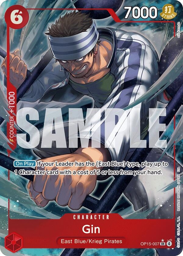 Image for Gin (Alternate Art) (OP15-007) (Adventure on Kami's Island) - One Piece Card Game
