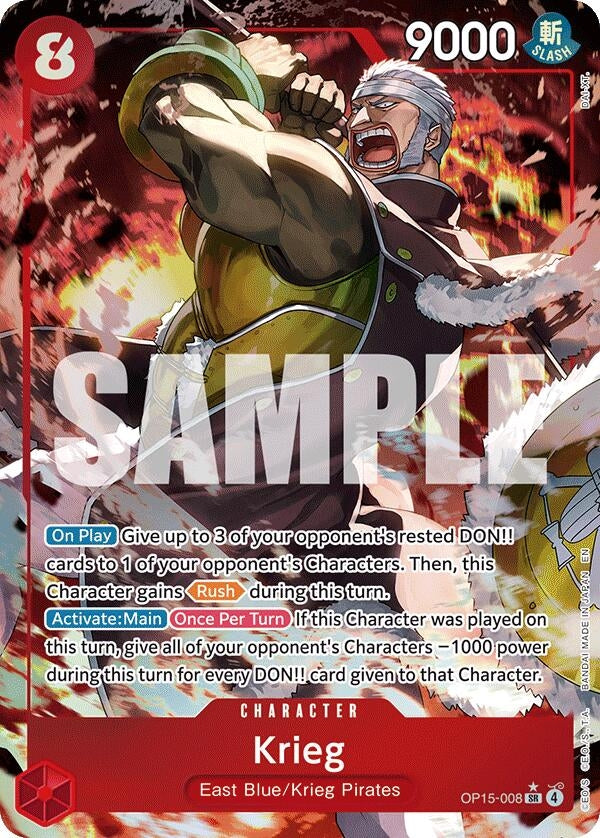 Image for Krieg (OP15-008) (Alternate Art) (OP15-008) (Adventure on Kami's Island) - One Piece Card Game
