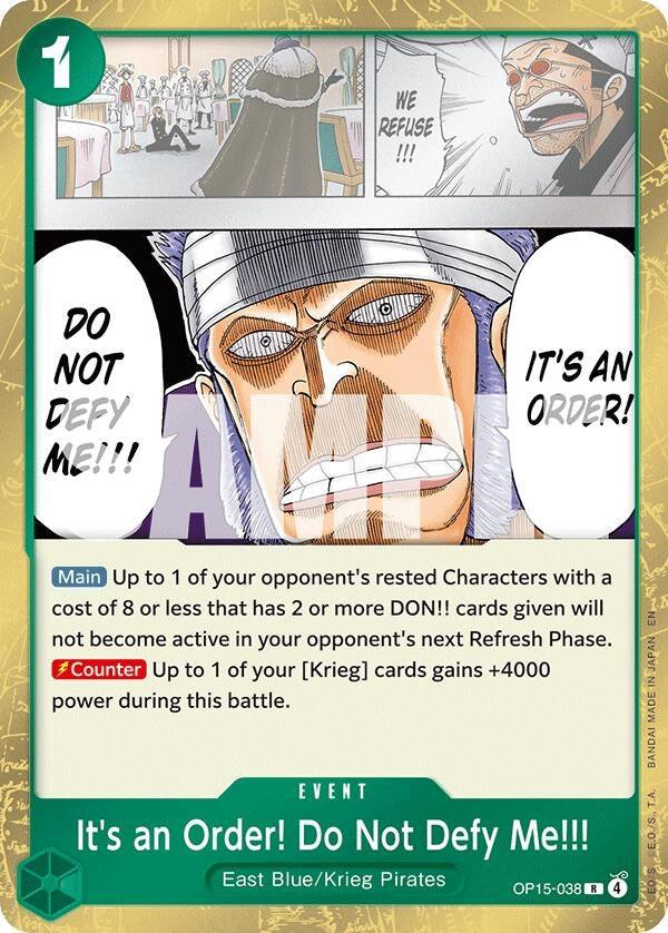 Image for It's an Order! Do Not Defy Me!!! (OP15-038) (Adventure on Kami's Island) - One Piece Card Game