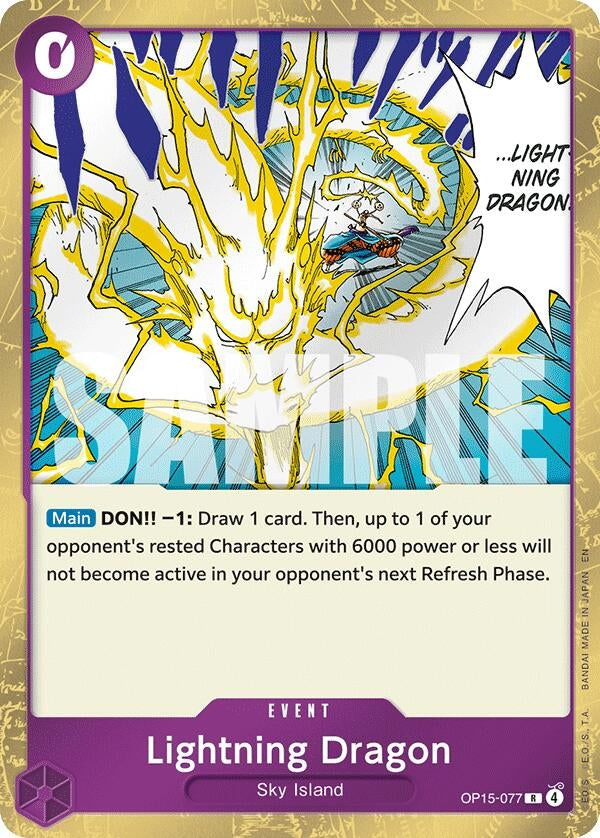 Image for Lightning Dragon (OP15-077) (Adventure on Kami's Island) - One Piece Card Game