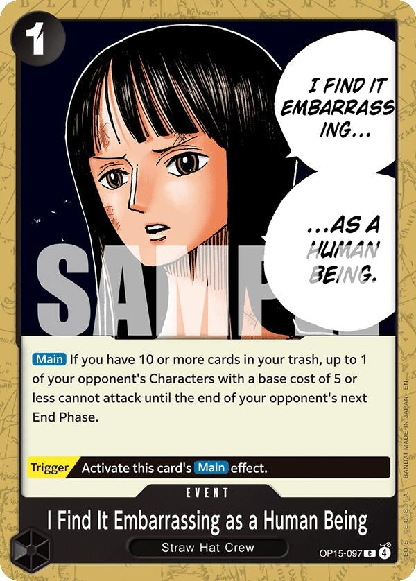 Image for I Find It Embarrassing as a Human Being (OP15-097) (Adventure on Kami's Island) - One Piece Card Game