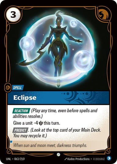Image for Eclipse (063/219) (Unleashed) - Riftbound: League of Legends Trading Card Game
