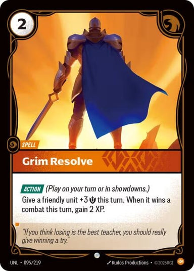 Image for Grim Resolve (095/219) (Unleashed) - Riftbound: League of Legends Trading Card Game