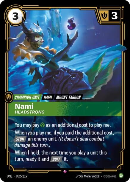 Image for Nami - Headstrong (052/219) (Unleashed) - Riftbound: League of Legends Trading Card Game